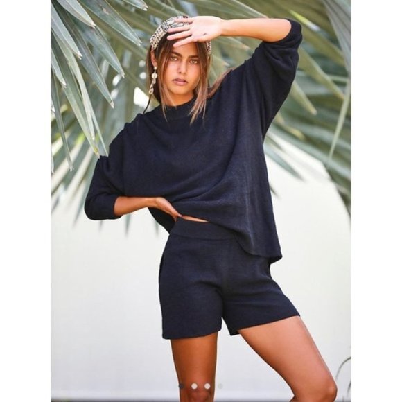 Free People Pants - NWT Free People Malibu Surf Set Black